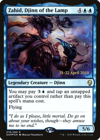 Zahid, Djinn of the Lamp [Dominaria Promos] | Dumpster Cat Games