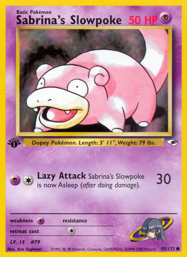 Sabrina's Slowpoke (95/132) [Gym Heroes 1st Edition] | Dumpster Cat Games