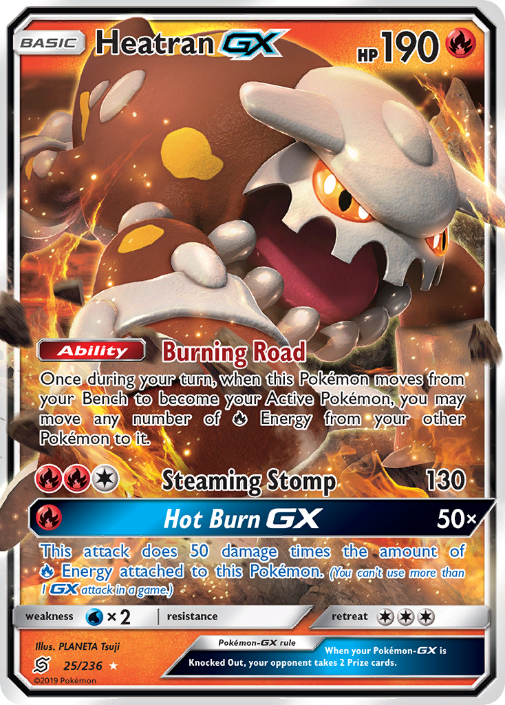 Heatran GX (25/236) [Sun & Moon: Unified Minds] | Dumpster Cat Games
