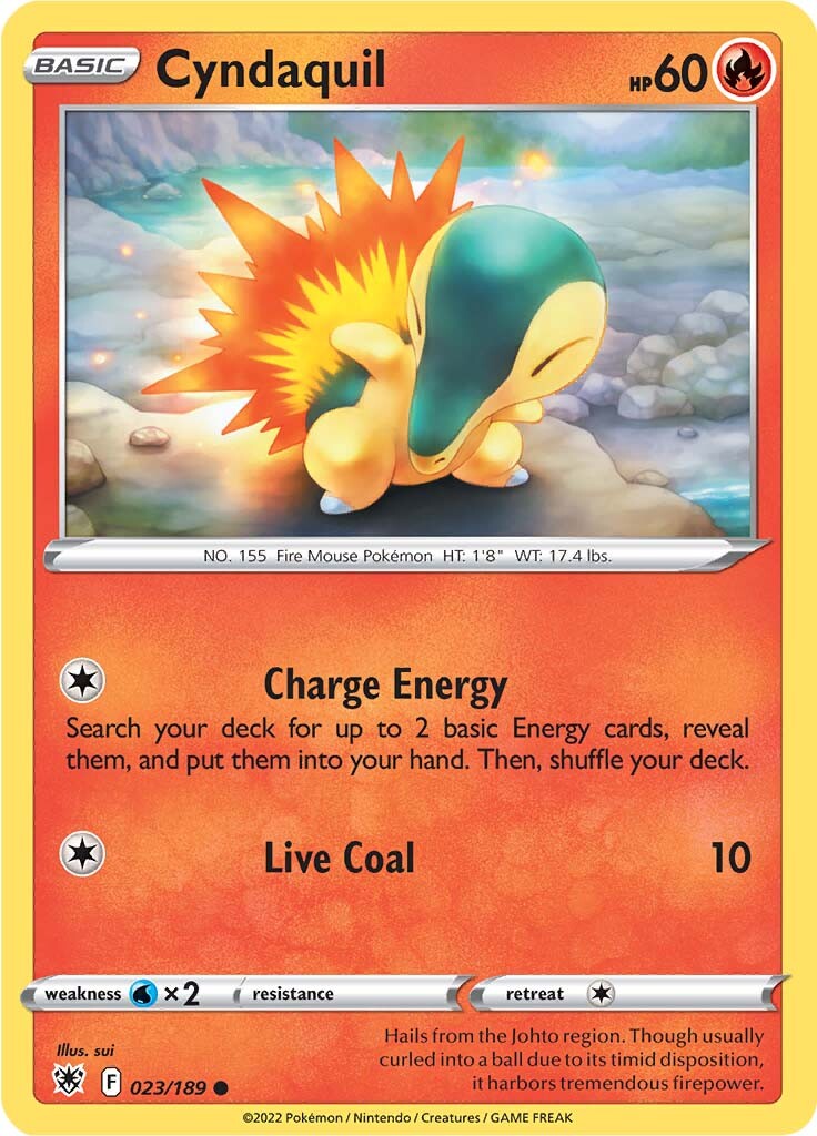 Cyndaquil (023/189) [Sword & Shield: Astral Radiance] | Dumpster Cat Games