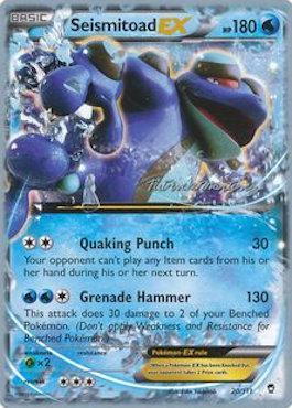 Seismitoad EX (20/111) (Punches 'n' Bites - Patrick Martinez) [World Championships 2015] | Dumpster Cat Games