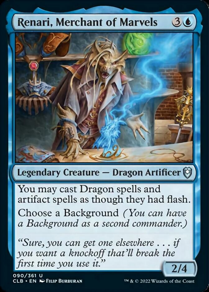 Renari, Merchant of Marvels [Commander Legends: Battle for Baldur's Gate] | Dumpster Cat Games