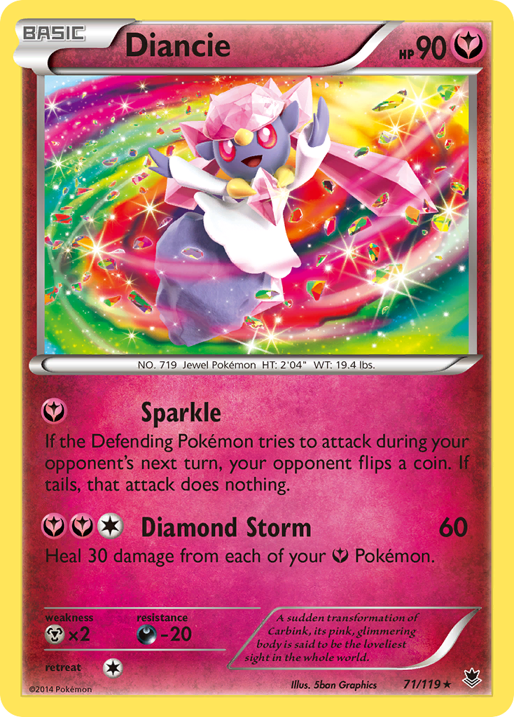 Diancie (71/119) [XY: Phantom Forces] | Dumpster Cat Games