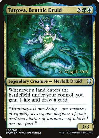 Tatyova, Benthic Druid [Dominaria Promos] | Dumpster Cat Games
