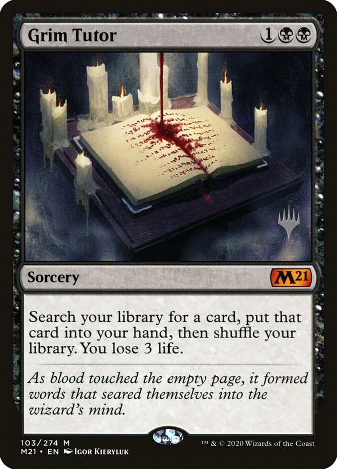 Grim Tutor (Promo Pack) [Core Set 2021 Promos] | Dumpster Cat Games