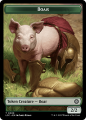 Boar // Merfolk (0005) Double-Sided Token [The Lost Caverns of Ixalan Commander Tokens] | Dumpster Cat Games