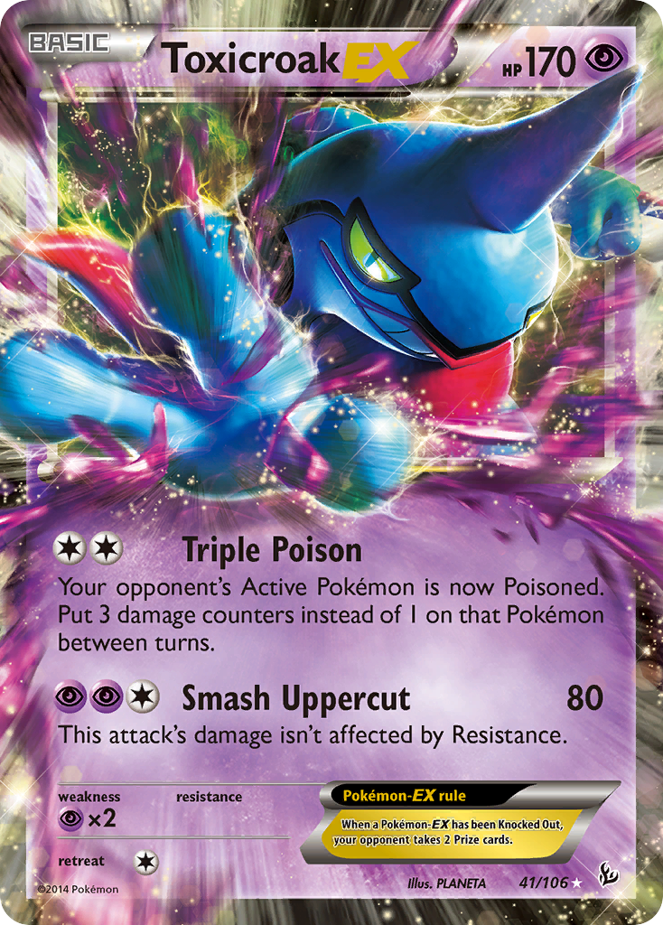 Toxicroak EX (41/106) [XY: Flashfire] | Dumpster Cat Games
