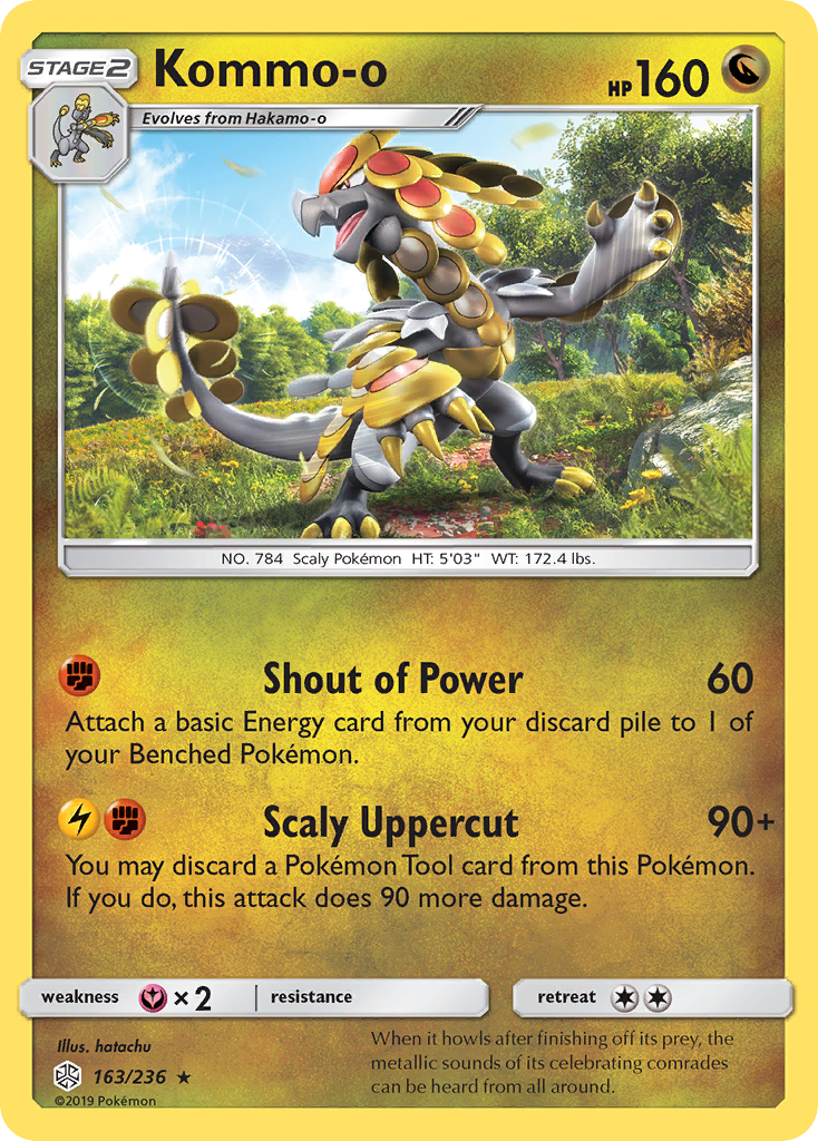 Kommo-o (163/236) [Sun & Moon: Cosmic Eclipse] | Dumpster Cat Games