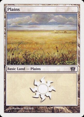 Plains (332) [Eighth Edition] | Dumpster Cat Games