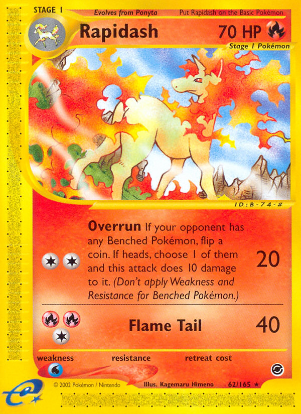 Rapidash (62/165) [Expedition: Base Set] | Dumpster Cat Games
