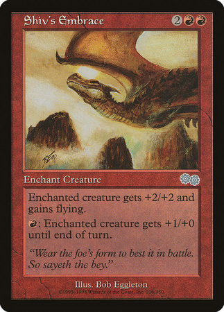 Shiv's Embrace [Urza's Saga] | Dumpster Cat Games