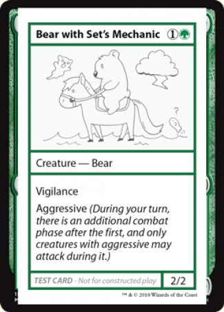 Bear with Set's Mechanic (2021 Edition) [Mystery Booster Playtest Cards] | Dumpster Cat Games