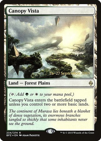 Canopy Vista [Battle for Zendikar Promos] | Dumpster Cat Games