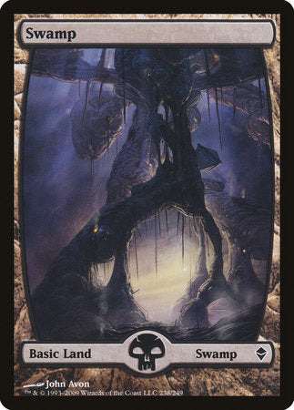 Swamp (238) - Full Art [Zendikar] | Dumpster Cat Games