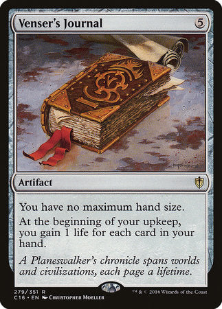 Venser's Journal [Commander 2016] | Dumpster Cat Games