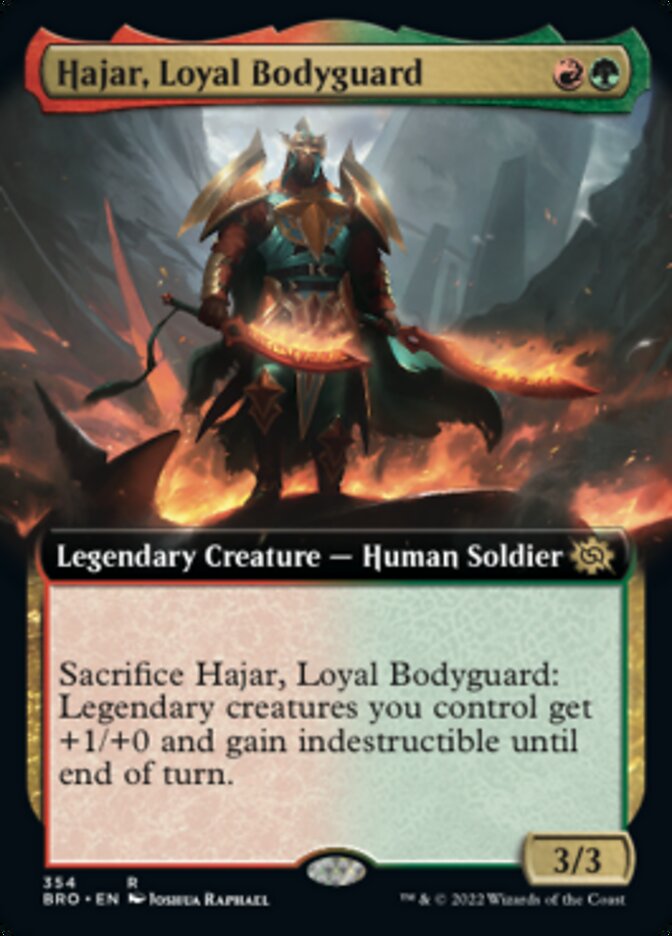 Hajar, Loyal Bodyguard (Extended Art) [The Brothers' War] | Dumpster Cat Games