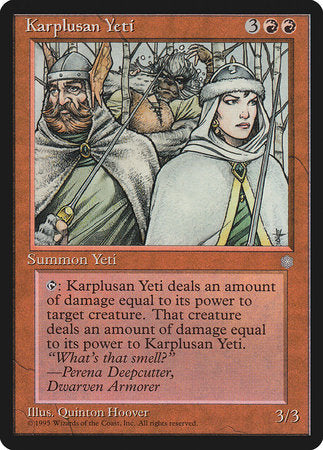 Karplusan Yeti [Ice Age] | Dumpster Cat Games