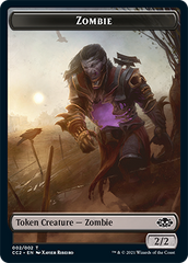 Snake // Zombie Double-sided Token [Commander Collection: Black Tokens] | Dumpster Cat Games