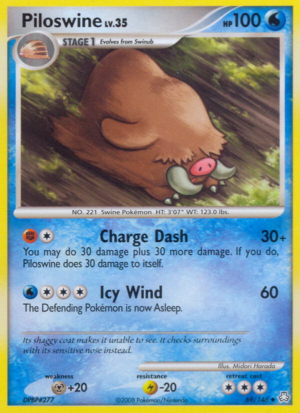 Piloswine (69/146) [Diamond & Pearl: Legends Awakened] | Dumpster Cat Games