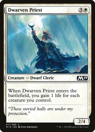 Dwarven Priest [Core Set 2019] | Dumpster Cat Games