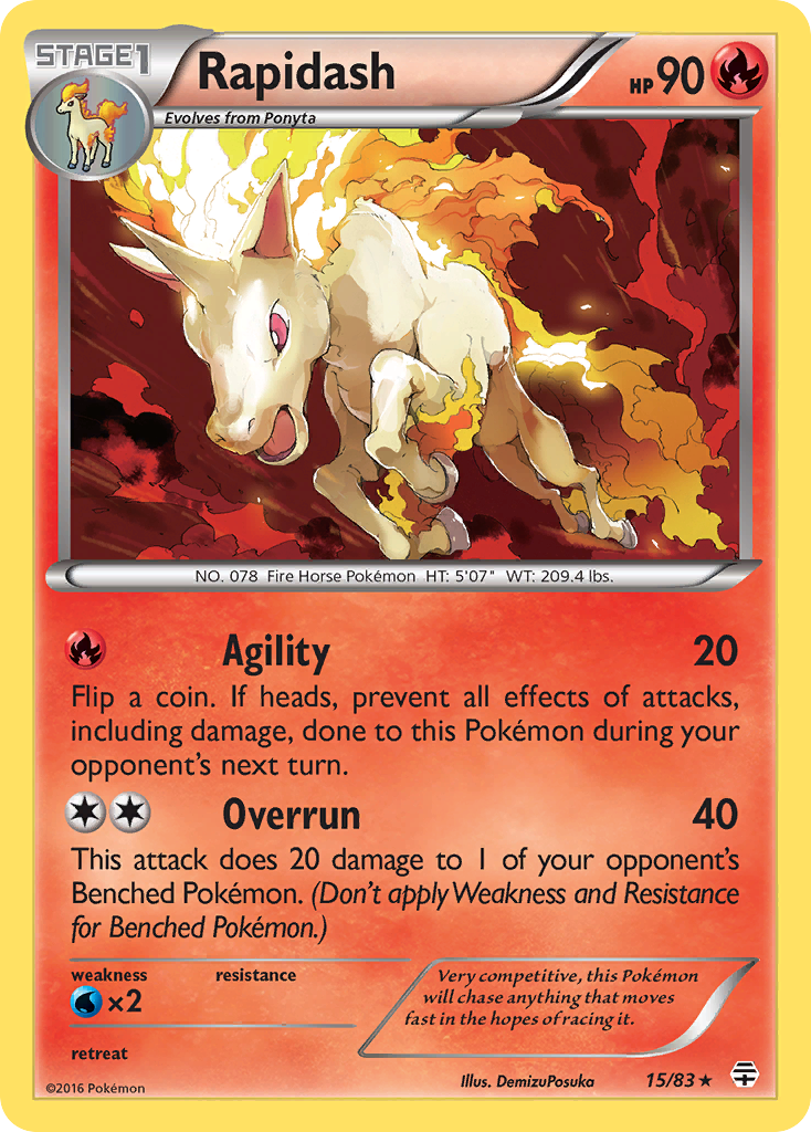 Rapidash (15/83) [XY: Generations] | Dumpster Cat Games