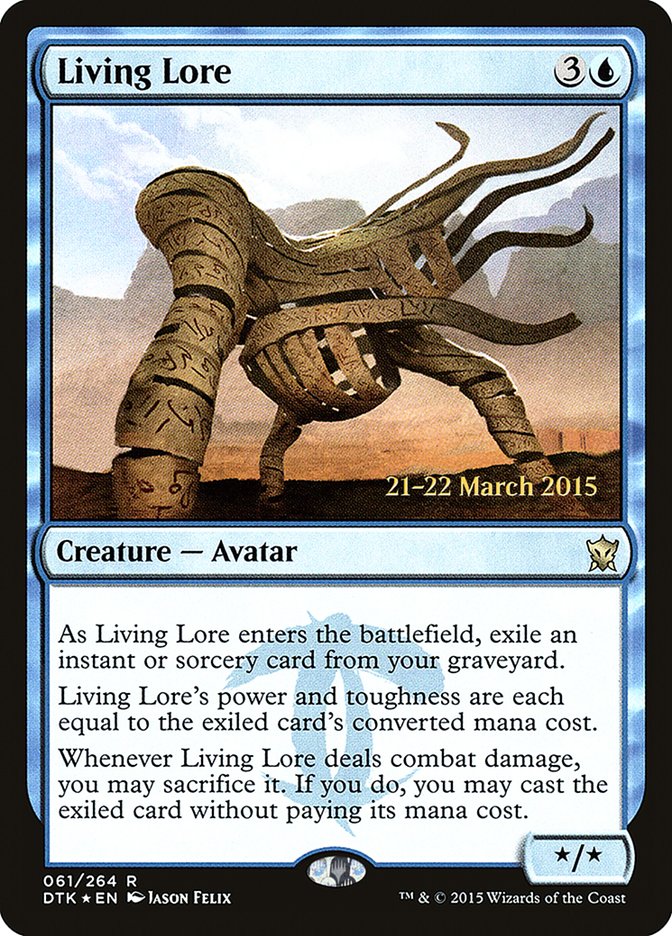 Living Lore  [Dragons of Tarkir Prerelease Promos] | Dumpster Cat Games