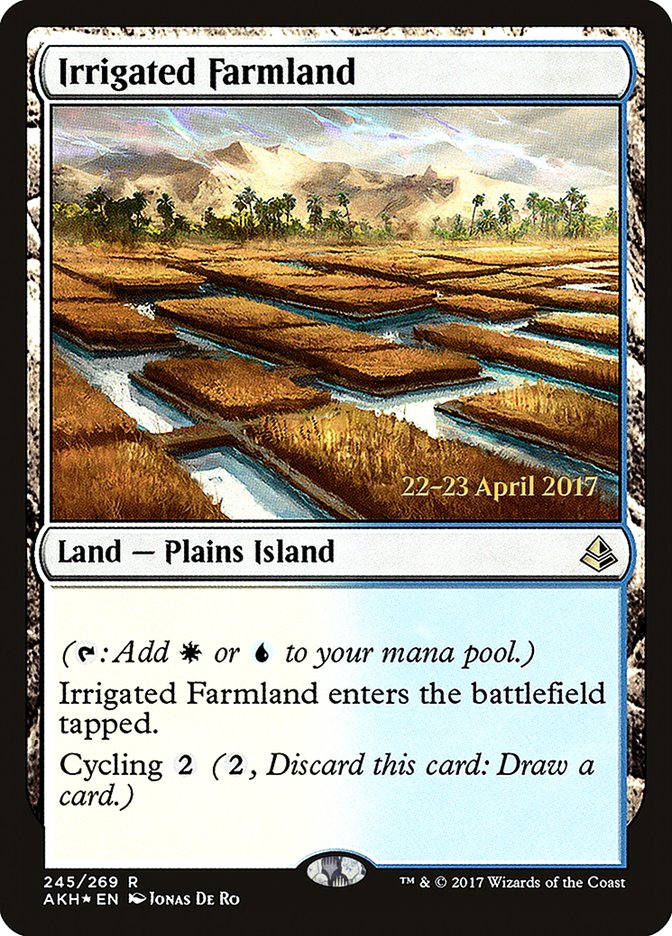 Irrigated Farmland  [Amonkhet Prerelease Promos] | Dumpster Cat Games