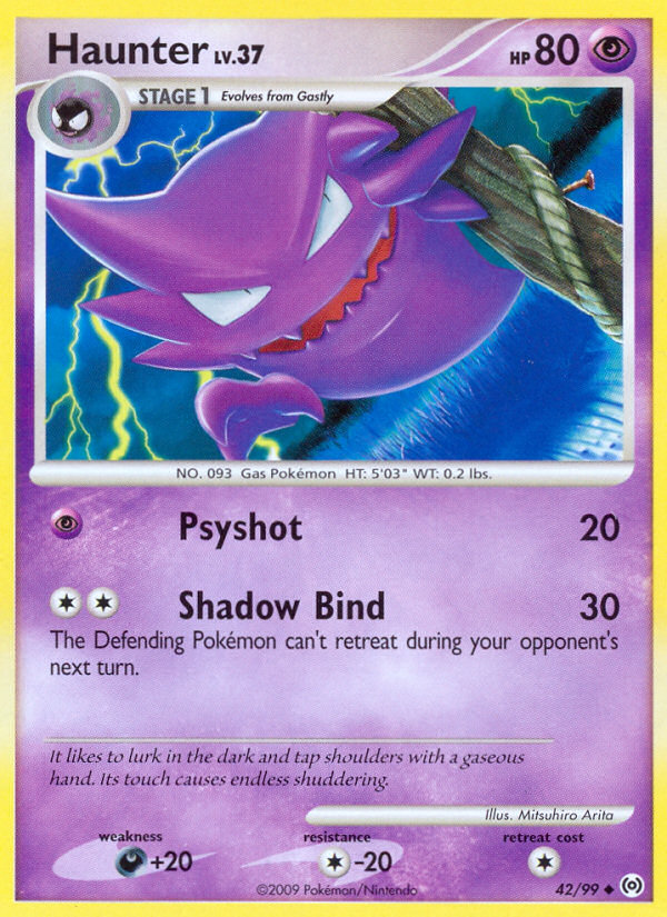 Haunter (42/99) [Platinum: Arceus] | Dumpster Cat Games