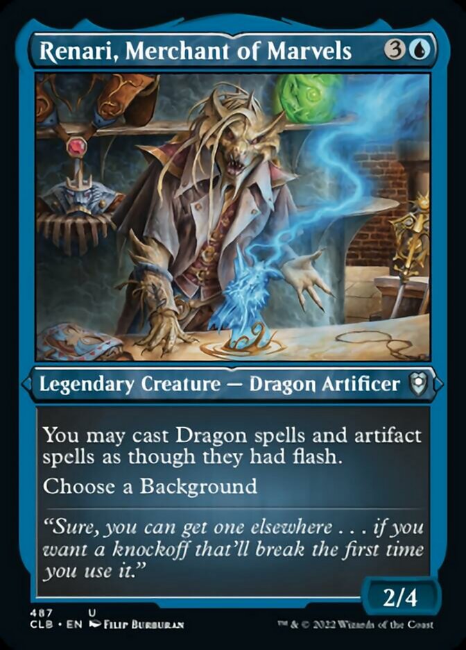 Renari, Merchant of Marvels (Foil Etched) [Commander Legends: Battle for Baldur's Gate] | Dumpster Cat Games