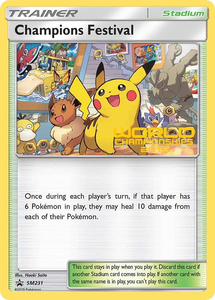Champions Festival (SM231) (2019) [Sun & Moon: Black Star Promos] | Dumpster Cat Games