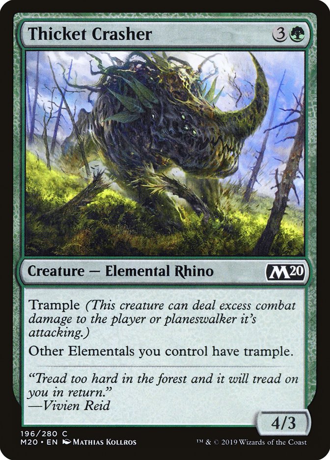 Thicket Crasher [Core Set 2020] | Dumpster Cat Games