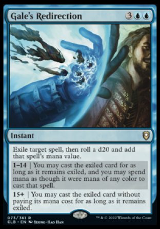 Gale's Redirection [Commander Legends: Battle for Baldur's Gate] | Dumpster Cat Games