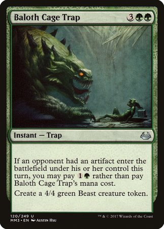 Baloth Cage Trap [Modern Masters 2017] | Dumpster Cat Games