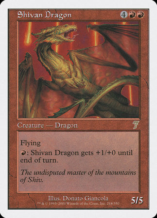 Shivan Dragon [Seventh Edition] | Dumpster Cat Games