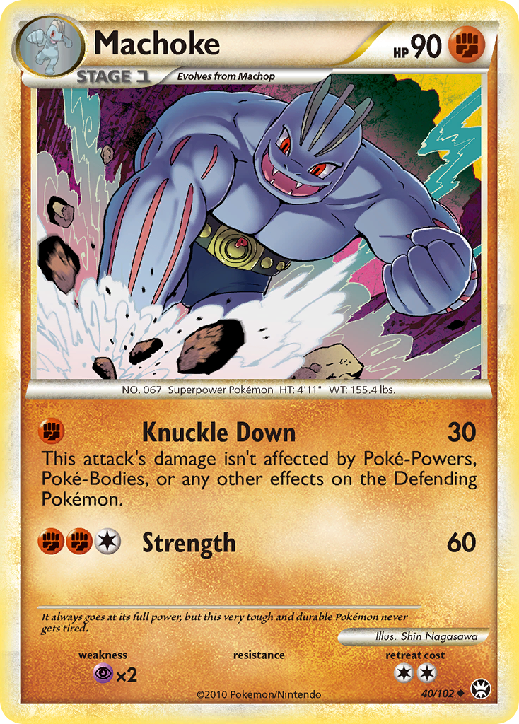 Machoke (40/102) [HeartGold & SoulSilver: Triumphant] | Dumpster Cat Games