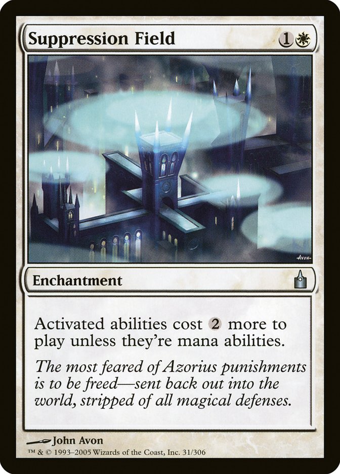 Suppression Field [Ravnica: City of Guilds] | Dumpster Cat Games