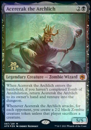 Acererak the Archlich [Dungeons & Dragons: Adventures in the Forgotten Realms Prerelease Promos] | Dumpster Cat Games