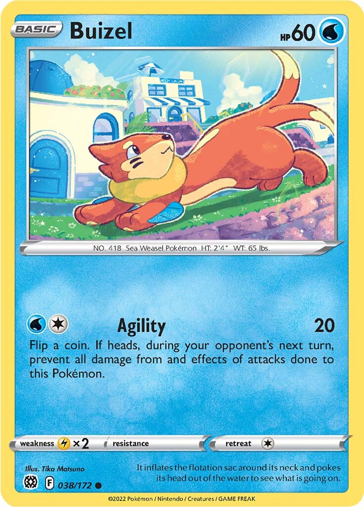 Buizel (038/172) [Sword & Shield: Brilliant Stars] | Dumpster Cat Games