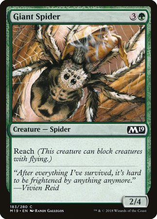 Giant Spider [Core Set 2019] | Dumpster Cat Games