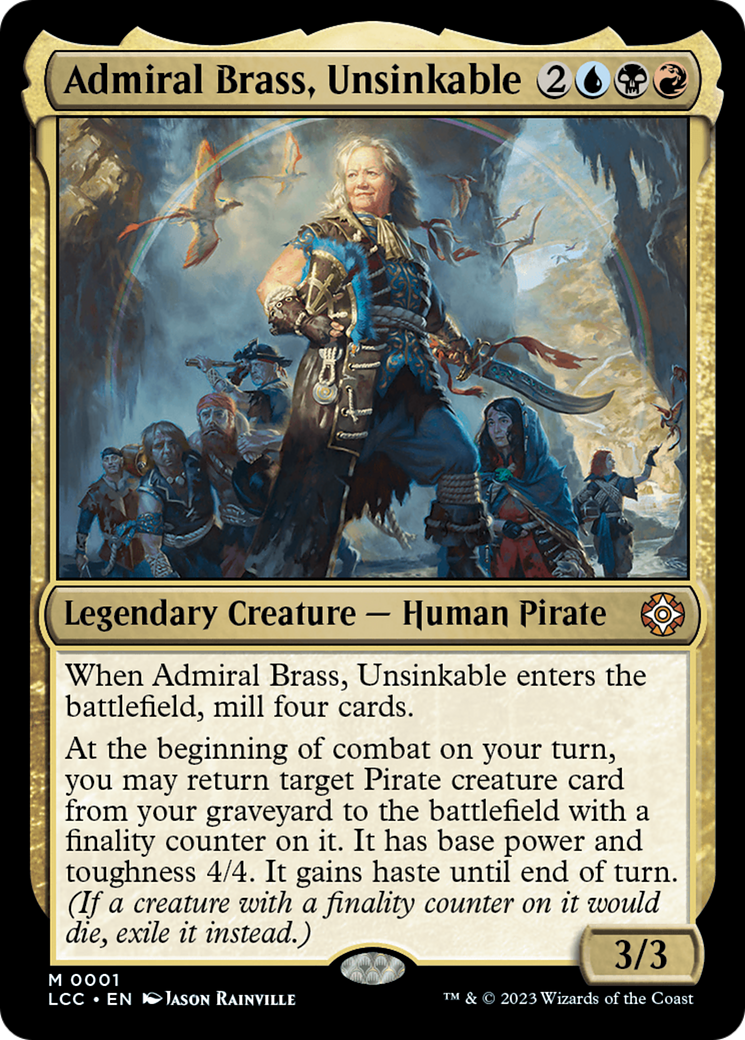 Admiral Brass, Unsinkable (Display Commander) [The Lost Caverns of Ixalan Commander] | Dumpster Cat Games