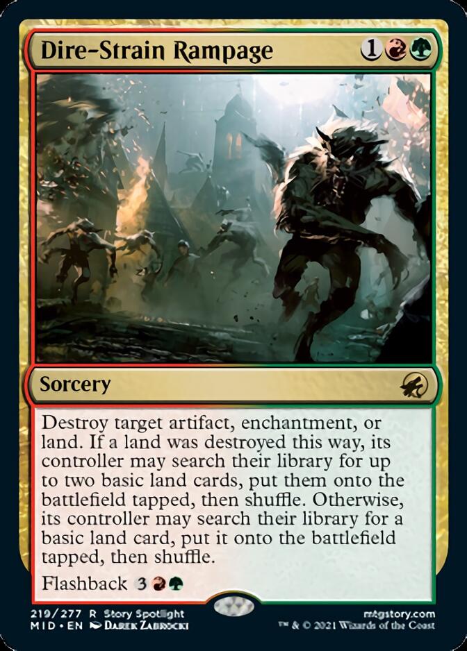 Dire-Strain Rampage [Innistrad: Midnight Hunt] | Dumpster Cat Games