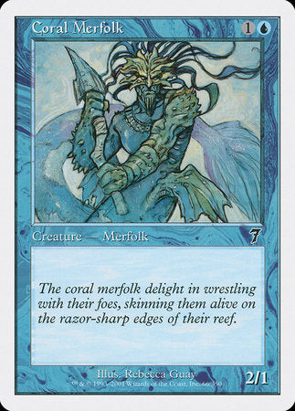Coral Merfolk [Seventh Edition] | Dumpster Cat Games
