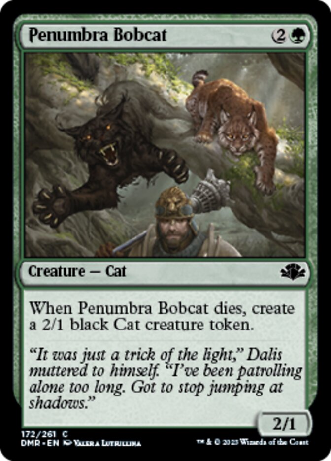 Penumbra Bobcat [Dominaria Remastered] | Dumpster Cat Games
