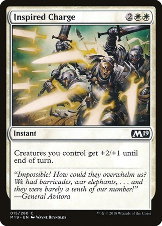 Inspired Charge [Core Set 2019] | Dumpster Cat Games