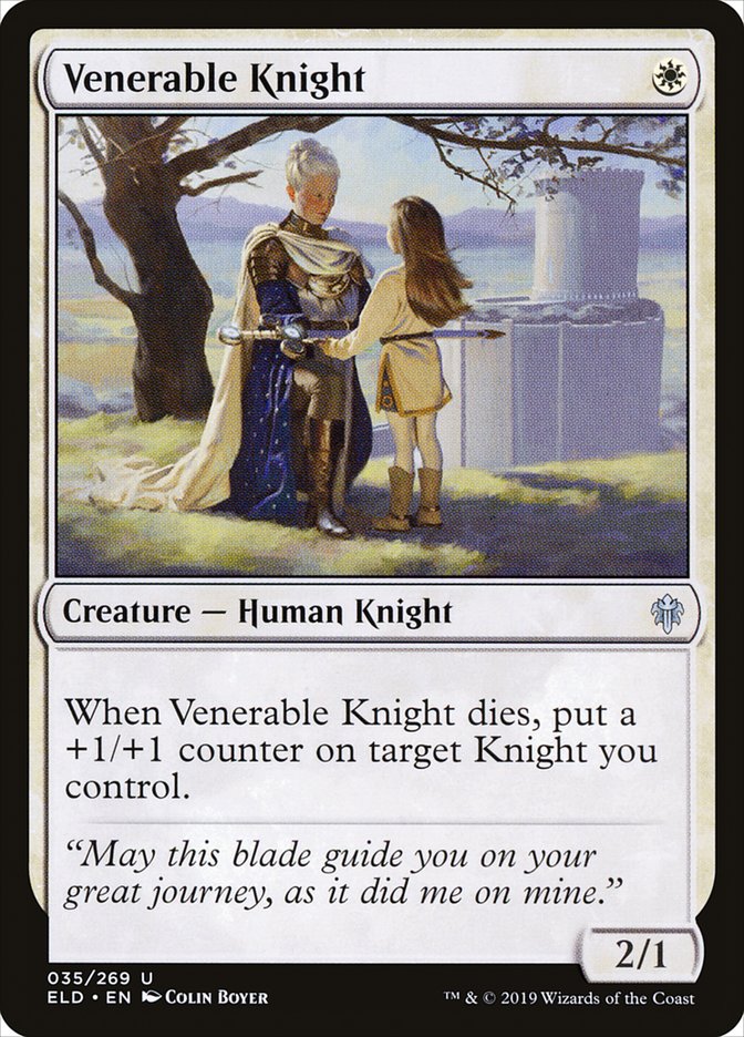 Venerable Knight [Throne of Eldraine] | Dumpster Cat Games