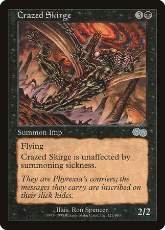 Crazed Skirge [Urza's Saga] | Dumpster Cat Games