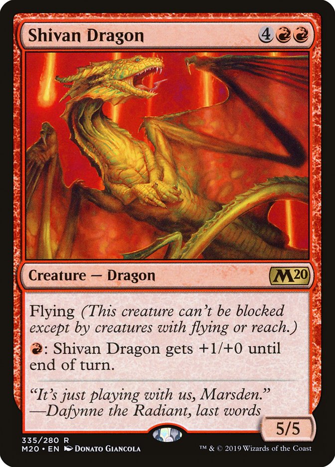 Shivan Dragon [Core Set 2020] | Dumpster Cat Games