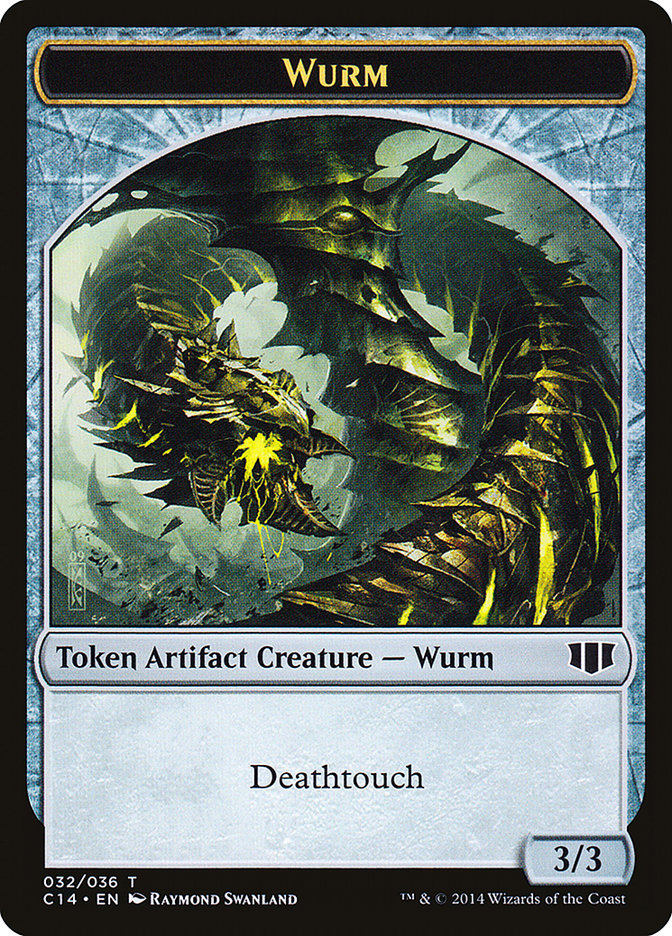 Wurm (032/036) // Goat Double-sided Token [Commander 2014 Tokens] | Dumpster Cat Games