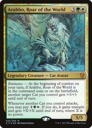 Arahbo, Roar of the World [Commander 2017] | Dumpster Cat Games