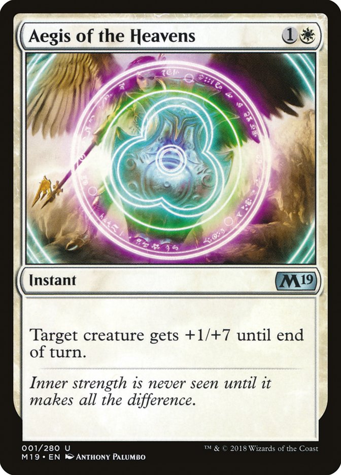 Aegis of the Heavens [Core Set 2019] | Dumpster Cat Games